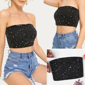 Moon and Stars Tube Top